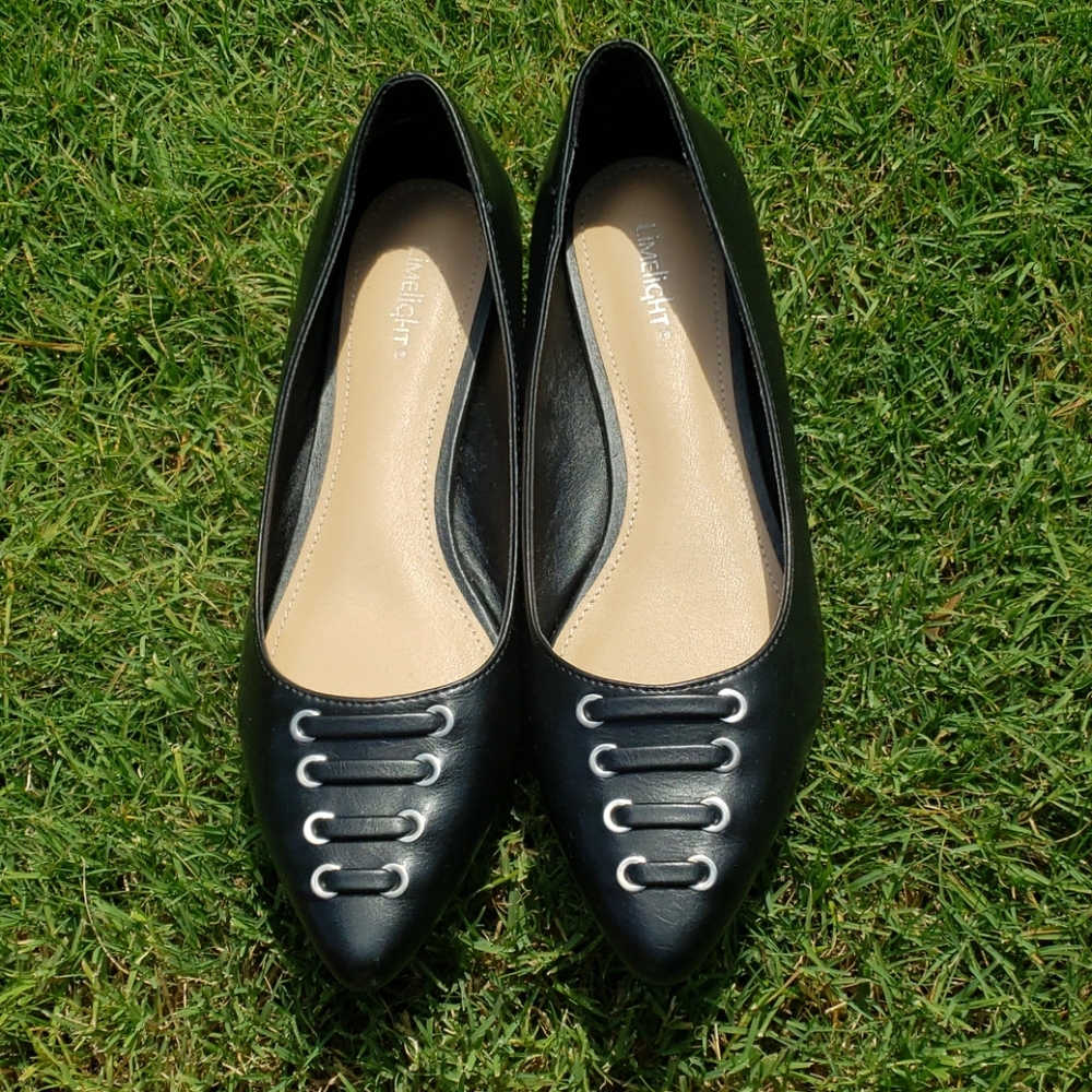 Black Flat Criss Cross Ballet Shoe